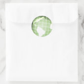 Green Globe Runder Aufkleber (Tasche)