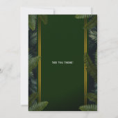 Green Gloden Frame Corporate Invitation Card Einladung (Rückseite)