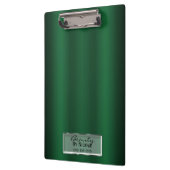 Green Gloss Shine Elegante Glam Personalisiert Klemmbrett (Links)