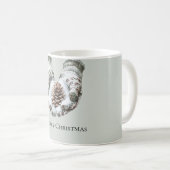 Green Gloves Snow Christmas Pine Cones Kaffeetasse (VorderseiteRechts)