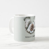 Green Gloves Snow Christmas Pine Cones Kaffeetasse (Vorderseite Links)