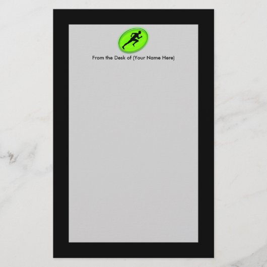 Green Glow Fitness Logo Briefpapier (Vorderseite)