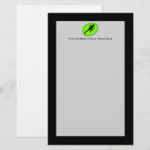 Green Glow Fitness Logo Briefpapier (Vorne/Hinten)