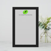 Green Glow Fitness Logo Briefpapier (Stehend Vorderseite)