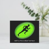 Green Glow-Fitness-Logo Postkarte (Stehend Vorderseite)
