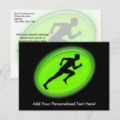 Green Glow-Fitness-Logo Postkarte (Vorne/Hinten)