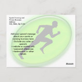 Green Glow-Fitness-Logo Postkarte (Rückseite)