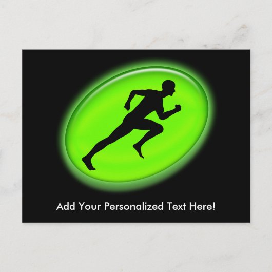 Green Glow-Fitness-Logo Postkarte (Vorderseite)
