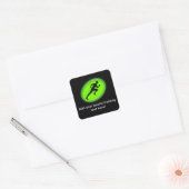 Green Glow Fitness Logo Quadratischer Aufkleber (Umschlag)