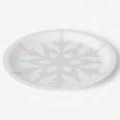 Green Glow Flake Plate Pappteller (Schrägansicht)