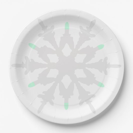 Green Glow Flake Plate Pappteller (Vorderseite)