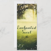 Green Glow Forest & Sparkle Lights Sweet 16 Ticket Einladung (Rückseite)