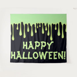 Green Glow Tropfen Drilling Halloween-Party Wandteppich