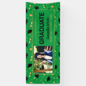 Green Glückwunschs Graduate Custom Foto Abschluss Banner (Vertikal)