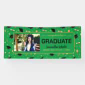 Green Glückwunschs Graduate Custom Foto Abschluss Banner (Horizontal)