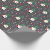 Green Gnome Christmas Tree Ornaments Muster Geschenkpapier (Ecke)