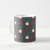 Green Gnome Christmas Tree Ornaments Muster Kaffeetasse (Vorderseite Links)