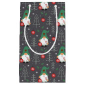 Green Gnome Christmas Tree Ornaments Muster Kleine Geschenktüte (Vorderseite)