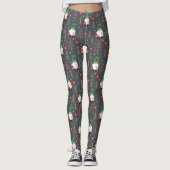 Green Gnome Christmas Tree Ornaments Muster Leggings (Vorderseite)