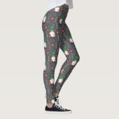 Green Gnome Christmas Tree Ornaments Muster Leggings (Rechts)