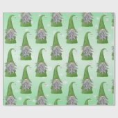 Green Gnome Geschenkpapier (Flach)