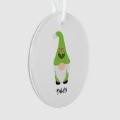 Green Gnome NAME Happy Holidays Year Fun Ornament (Vorderseite)