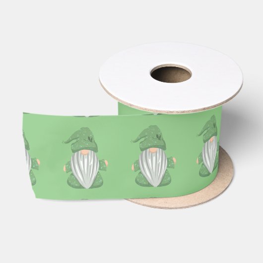 Green Gnome Satinband (Spule)