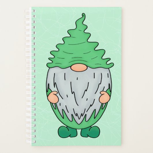 Green Gnome Spiral Bound Planner Notebook Planer (Vorderseite)