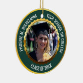 Green Gold 2 Foto Abschluss Class 2023 Keramik Ornament (Rechts)