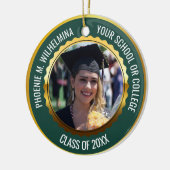 Green Gold 2 Foto Abschluss Class 2023 Keramik Ornament (Links)