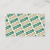 Green & Gold Abschluss Einladung zur Ankündigung e (Rückseite)