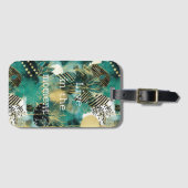 Green Gold Abstrakt Gepäckanhänger (Vorderseite (Horizontal))