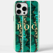 Green Gold Abstrakt Monogram Case Mate (Rückseite)