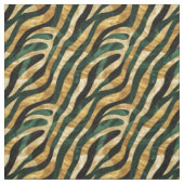 Green & Gold Abstrakte Lines Stoff (Muster)