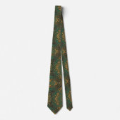 Green Gold Abstraktes Muster Krawatte (Vorderseite)