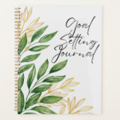 Green Gold Aesthetic Goal Setting Journal Planer (Vorderseite)