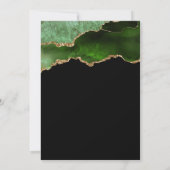 Green Gold Agate 70. Geburtstagsparty Einladung (Rückseite)