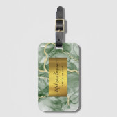 Green Gold Agate Gepäckanhänger (Vorderseite Vertikal)