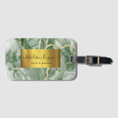 Green Gold Agate Gepäckanhänger (Vorderseite (Horizontal))