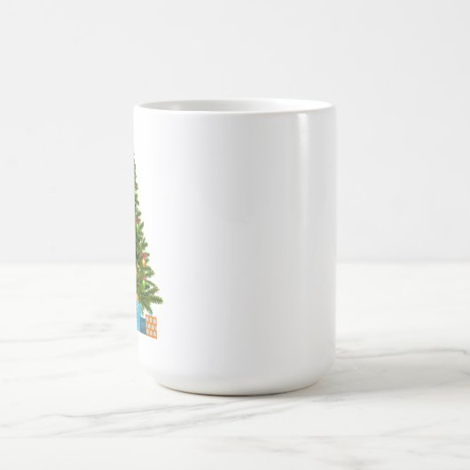 Green, Gold, and Gifts with Green Tree Kaffeetasse (Mittel)