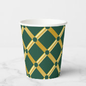 Green & Gold - Arabisch inspiriert Paper Cup Pappbecher (Rückseite)