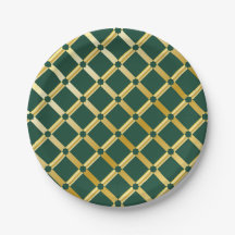 Green & Gold arabisch inspiriert Paper-Teller