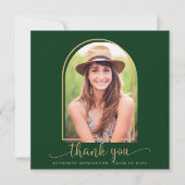 Green Gold Arch Foto Abschluss Vielen Dank (Vorderseite)