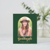 Green Gold Arch Foto Graduation Party (Stehend Vorderseite)