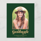 Green Gold Arch Foto Graduation Party (Vorderseite)