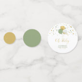 Green & Gold Balloons | Oh Baby Boy Baby Dusche Konfetti (Rückseiten)