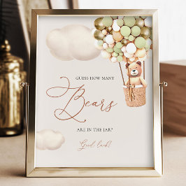 Green Gold Bären Balloons schätzen wie viele Bären Fotodruck