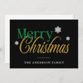 Green Gold Black Frohe Weihnachten (Vorne/Hinten)