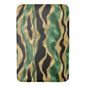 Green Gold Black Glitzer Waves Badematte (Vorderseite Vertikal)