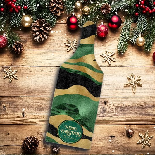 Green Gold Black Glitzer Waves Schneidebrett